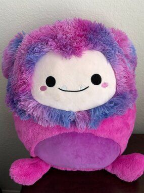 NWT Squishmallows Woxie Fuzz-A-Mallows Pink Purple Bigfoot Plush    (BT)